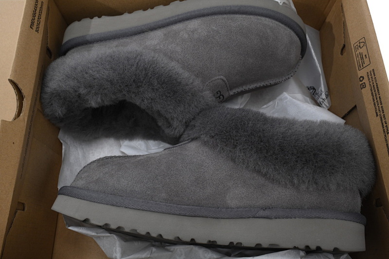 【BA5AP】塔茨特灰色 UGG 一脚蹬包头及踝雪地靴 1134810 UGG Tazzette Grey