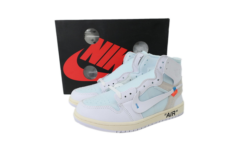 【AA1TA】白蓝OW 乔丹1代高帮 AQ0818-100 Off-White x Air Jordan 1 Retro High OG 'White' 2018
