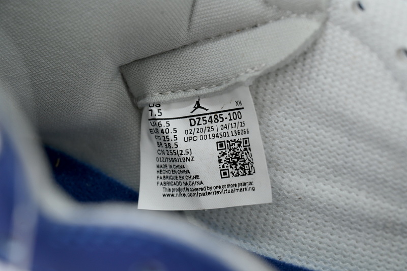 【AA1TA】黑蓝 乔丹1代高帮 DZ5485-100 Air Jordan 1 Retro High OG 'Rare Air - Deep Royal Blue'