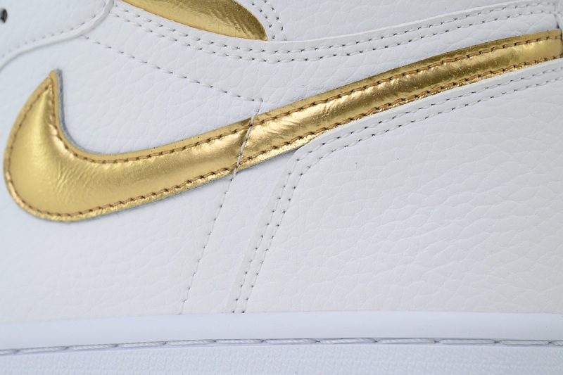 【AA1TA】白黄 乔丹1代高帮 FD2596-107 Wmns Air Jordan 1 Retro High OG 'Metallic Gold'