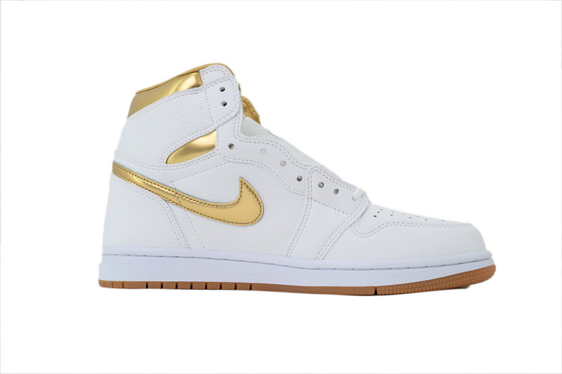【AA1TA】白黄 乔丹1代高帮 FD2596-107 Wmns Air Jordan 1 Retro High OG 'Metallic Gold'