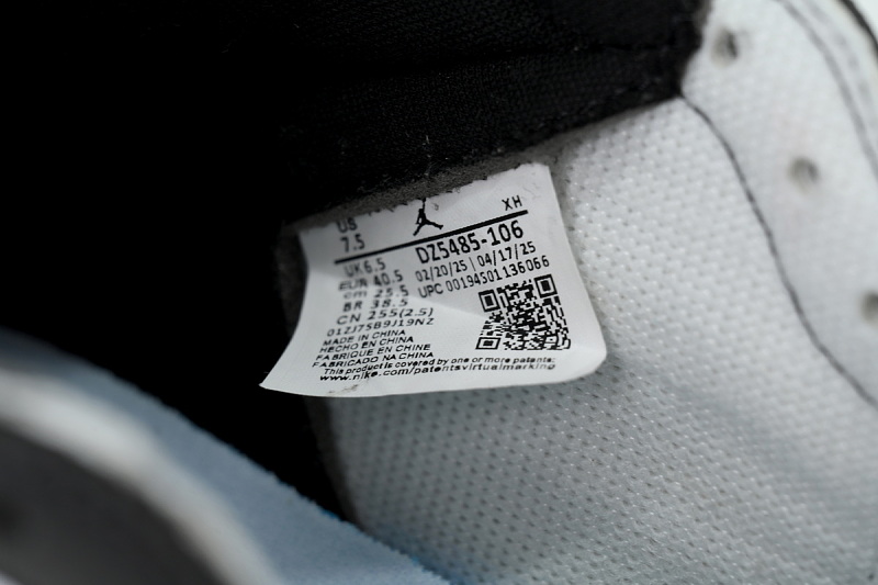 【AA1TA】复刻黑脚趾 乔丹1代高帮 DZ5485-106 Air Jordan 1 Retro High OG 'Black Toe Reimagined'