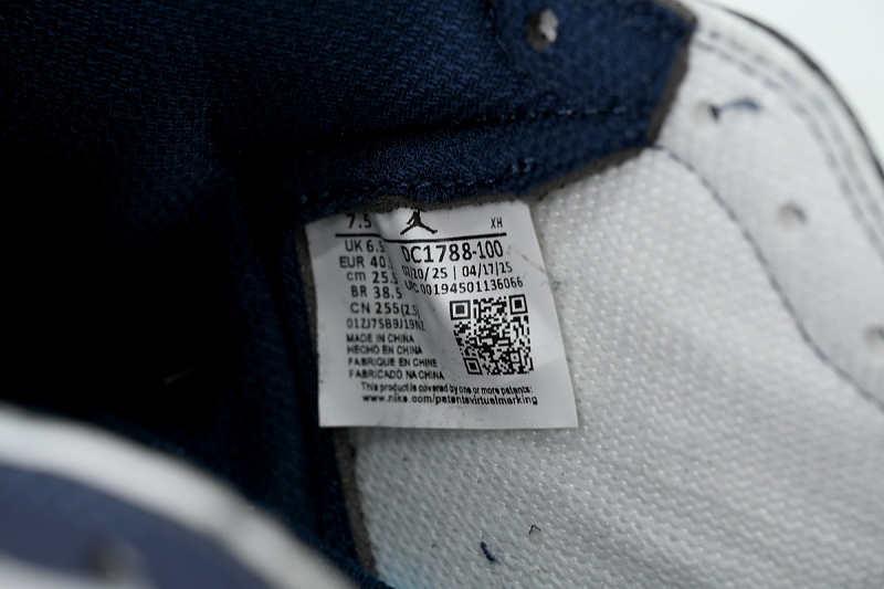 【AA1TA】海蓝军 乔丹1代高帮 DC1788-100 Air Jordan 1 Retro High CO.JP 'Midnight Navy' 2020