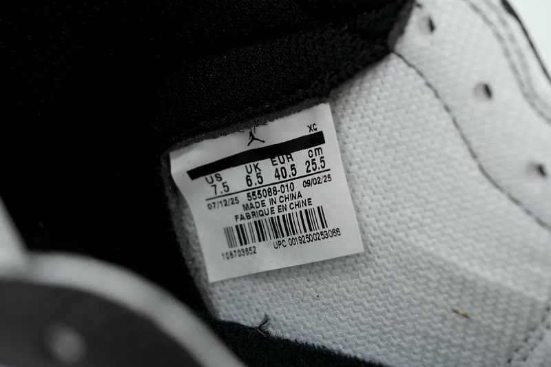 【AA1TA】黑白熊猫 乔丹1代高帮 555088-010 Air Jordan 1 Retro High OG 'Black White' 2014