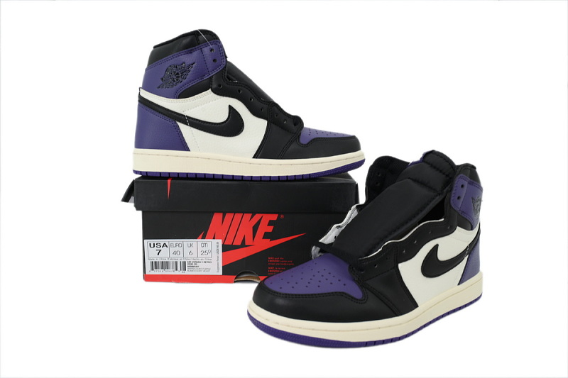 【AA1TA】黑紫脚趾 乔丹1代高帮 555088-501 Air Jordan 1 Retro High OG 'Court Purple'