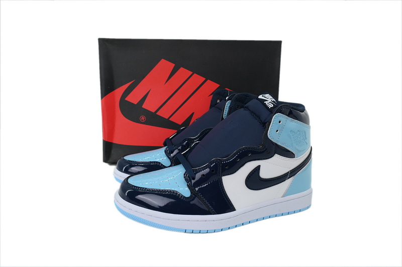 【AA1TA】镜面北卡蓝 乔丹1代高帮 CD0461-401 Wmns Air Jordan 1 Retro High OG 'Blue Chill'
