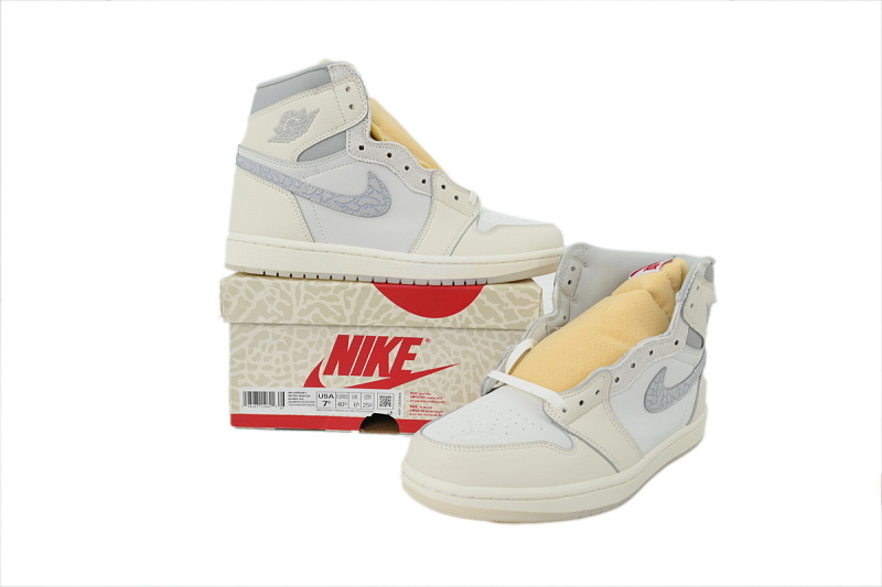 【AA1TA】白灰 乔丹1代高帮 IH4363-100 Air Jordan 1 High Retro OG 'Sail Elephant Print'