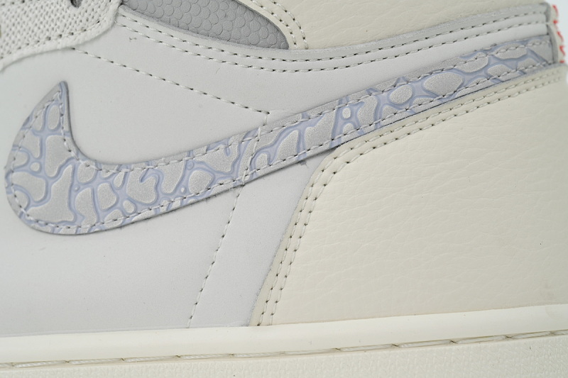 【AA1TA】白灰 乔丹1代高帮 IH4363-100 Air Jordan 1 High Retro OG 'Sail Elephant Print'