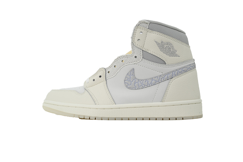 【AA1TA】白灰 乔丹1代高帮 IH4363-100 Air Jordan 1 High Retro OG 'Sail Elephant Print'