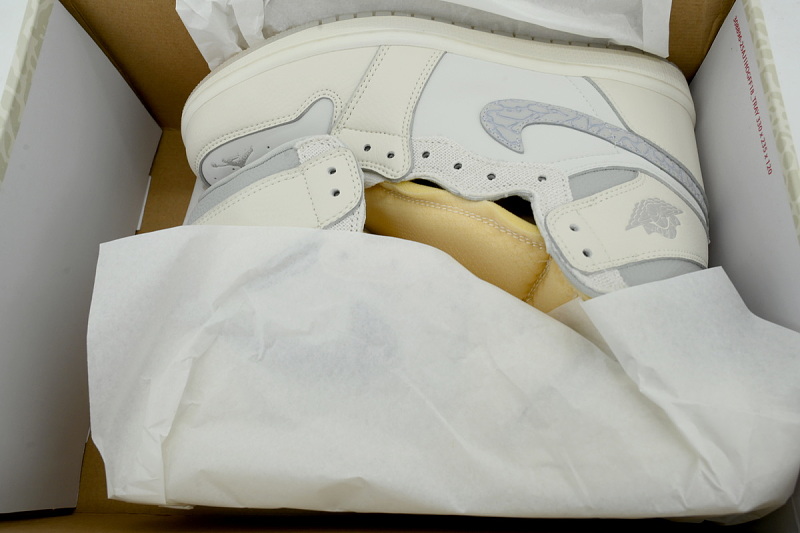 【AA1TA】白灰 乔丹1代高帮 IH4363-100 Air Jordan 1 High Retro OG 'Sail Elephant Print'