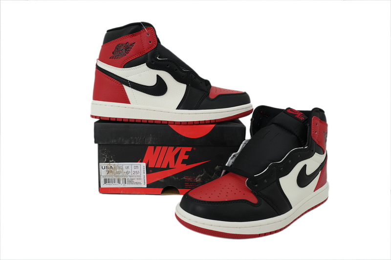 【AA1TA】红脚趾 乔丹1代高帮 555088-610 Air Jordan 1 Retro High OG 'Bred Toe'