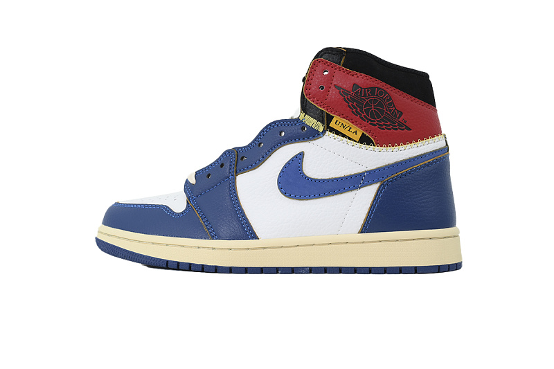 【AA1TA】UN蓝黑红 乔丹1代高帮 BV1300-146 Union LA x Air Jordan 1 Retro High NRG 'Storm Blue'