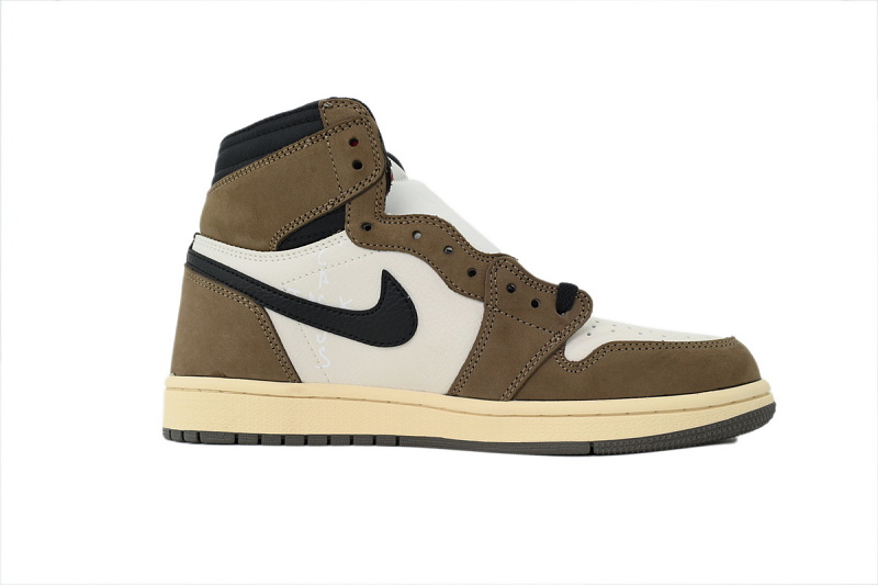 【AA1TA】深棕倒钩 乔丹1代高帮 CD4487-100 Travis Scott x Air Jordan 1 Retro High OG 'Mocha'