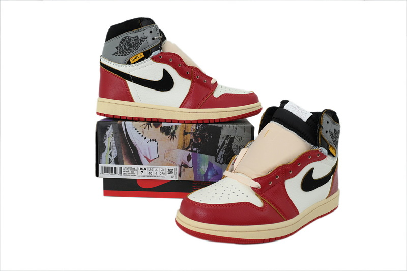 【AA1TA】黑红灰 乔丹1代高帮 HV8563-600 Union LA x Air Jordan 1 Retro High OG SP 'Chicago Shadow'