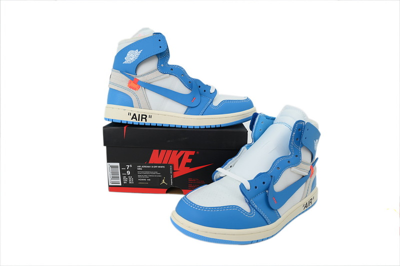 【AA1TA】北卡蓝OW 乔丹1代高帮 AQ0818-148 Off-White x Air Jordan 1 Retro High OG 'UNC'