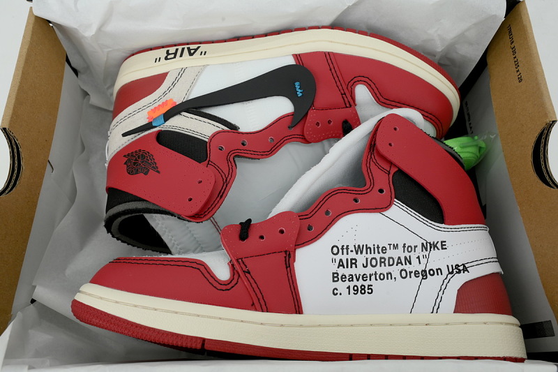 【AA1TA】芝加哥OW 乔丹1代高帮 AA3834-101 Off-White x Air Jordan 1 Retro High OG 'Chicago'