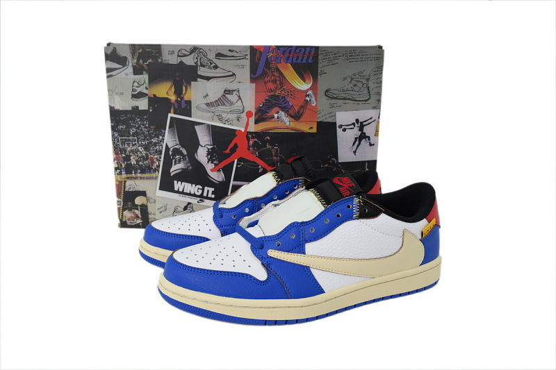 【AA1TA】白蓝 乔丹1代低帮 DM7866-111 Nike Air Jordan 1 Low OG SP x Travis Scott x Union LA Blue White