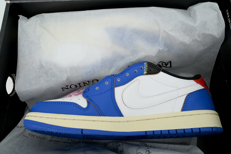 【AA1TA】白蓝 乔丹1代低帮 DM7866-111 Nike Air Jordan 1 Low OG SP x Travis Scott x Union LA Blue White