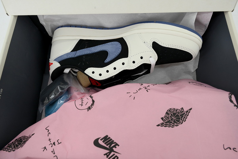 【AA1TA】黑蓝 乔丹1代低帮 DM7866-040 Travis Scott x Air Jordan 1 Low Low Hooked Black Jade