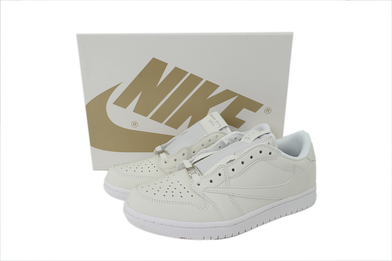 【AA1TA】纯白 乔丹1代低帮 TD1228-111 Travis Scott x Air Jordan 1 Retro Low OG SP 'Michael Rubin White Party'