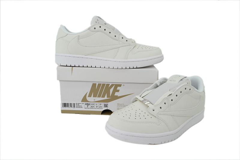 【AA1TA】纯白 乔丹1代低帮 TD1228-111 Travis Scott x Air Jordan 1 Retro Low OG SP 'Michael Rubin White Party'