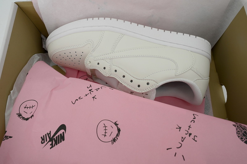 【AA1TA】纯白 乔丹1代低帮 TD1228-111 Travis Scott x Air Jordan 1 Retro Low OG SP 'Michael Rubin White Party'