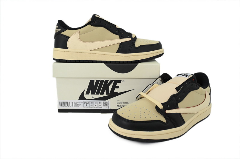 【AA1TA】米黑 乔丹1代低帮 DM7866-201 Travis Scott x Air Jordan 1 Retro Low OG SP 'Pale Vanilla'