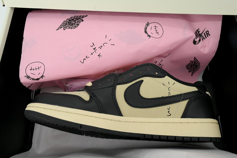 【AA1TA】米黑 乔丹1代低帮 DM7866-201 Travis Scott x Air Jordan 1 Retro Low OG SP 'Pale Vanilla'