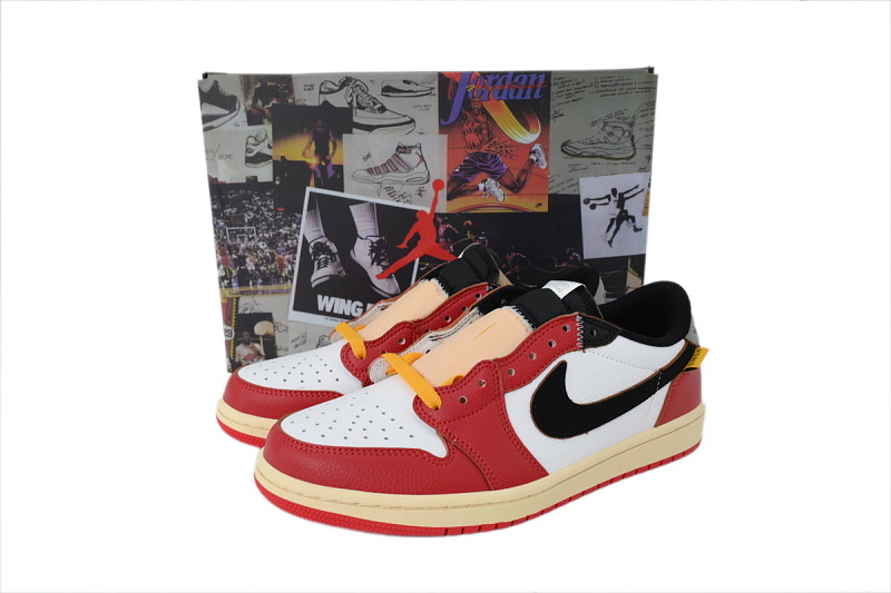 【AA1TA】黑红灰 乔丹1代低帮 HV8566-600 Union LA x AJ 1 Retro Low