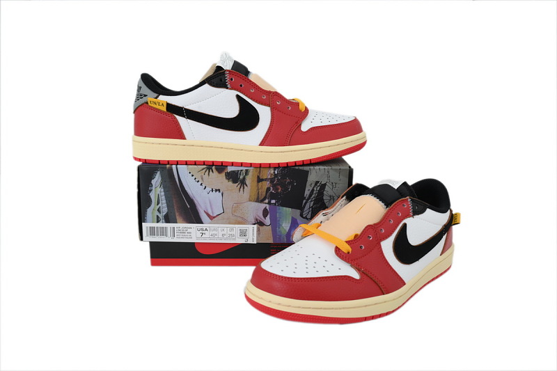 【AA1TA】黑红灰 乔丹1代低帮 HV8566-600 Union LA x AJ 1 Retro Low