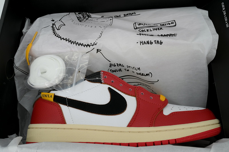 【AA1TA】黑红灰 乔丹1代低帮 HV8566-600 Union LA x AJ 1 Retro Low