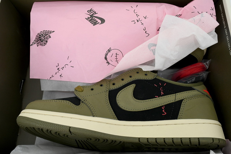 【AA1TA】军绿 乔丹1代低帮 DM7866-002 Travis Scott x Air Jordan 1 Low OG SP 'Black Olive'