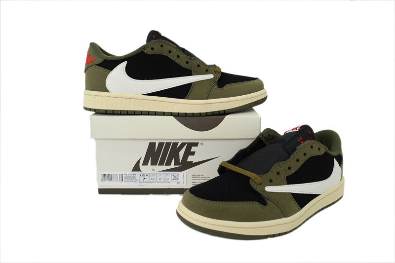 【AA1TA】军绿 乔丹1代低帮 DM7866-002 Travis Scott x Air Jordan 1 Low OG SP 'Black Olive'