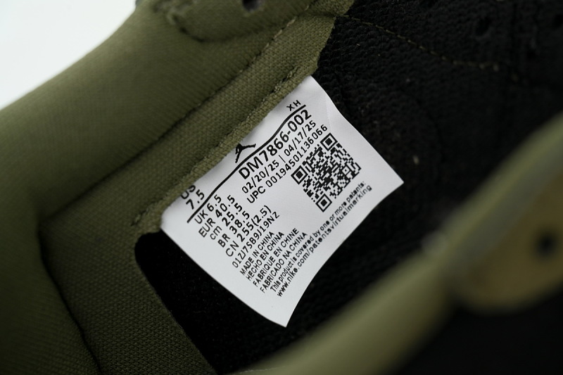 【AA1TA】军绿 乔丹1代低帮 DM7866-002 Travis Scott x Air Jordan 1 Low OG SP 'Black Olive'