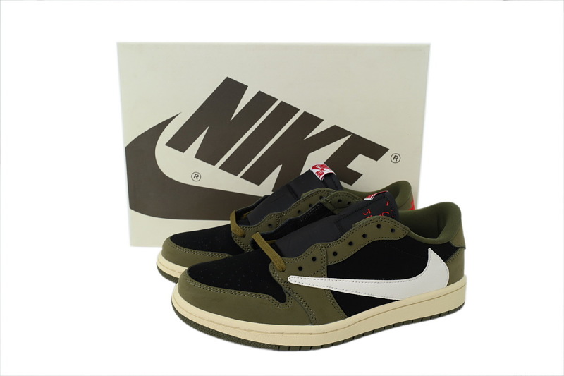 【AA1TA】军绿 乔丹1代低帮 DM7866-002 Travis Scott x Air Jordan 1 Low OG SP 'Black Olive'