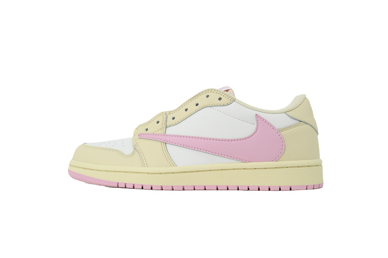 【AA1TA】粉黄 乔丹1代低帮 IQ7604-100 Travis Scott x Air Jordan 1 Retro Low OG 'Shy Pink'