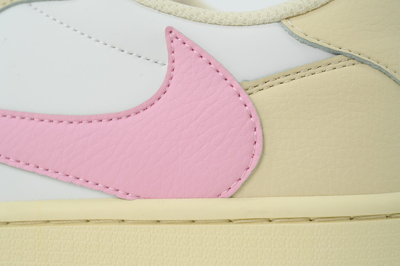 【AA1TA】粉黄 乔丹1代低帮 IQ7604-100 Travis Scott x Air Jordan 1 Retro Low OG 'Shy Pink'