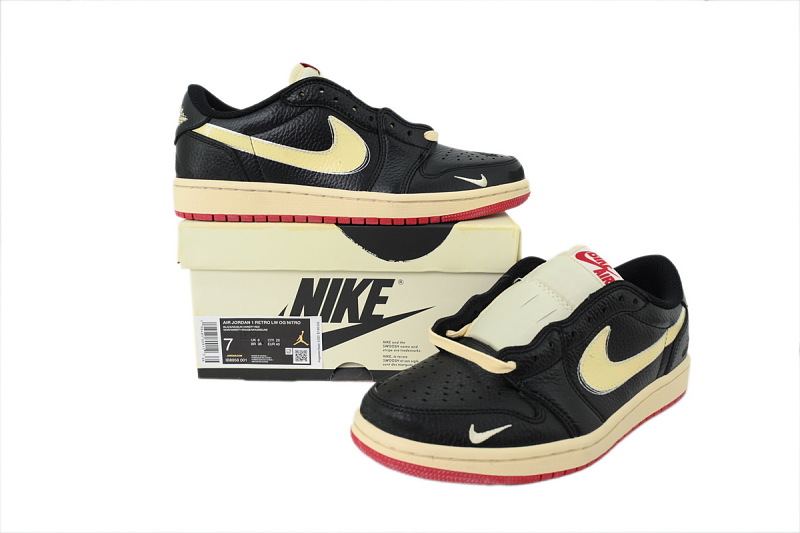 【AA1TA】白黑红 乔丹1代低帮 IB8958-001 Nigel Sylvester x Air Jordan 1 Low OG 'Better With Time'