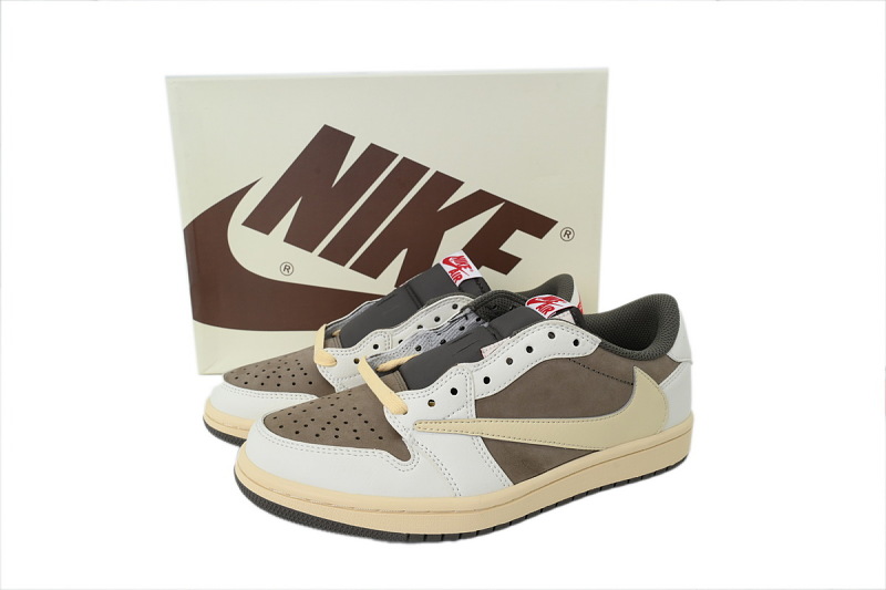 【AA1TA】白棕 乔丹1代低帮 DM7866-162 Travis Scott x Air Jordan 1 Retro Low OG 'Reverse Mocha'