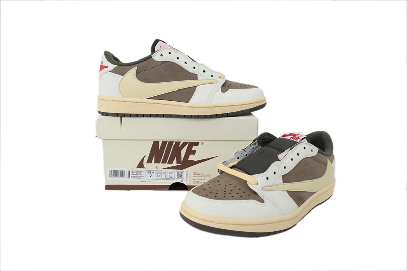【AA1TA】白棕 乔丹1代低帮 DM7866-162 Travis Scott x Air Jordan 1 Retro Low OG 'Reverse Mocha'