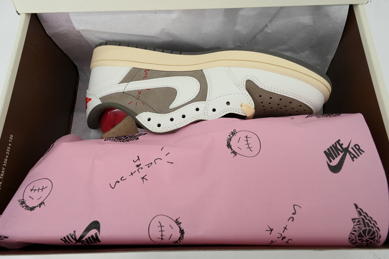 【AA1TA】白棕 乔丹1代低帮 DM7866-162 Travis Scott x Air Jordan 1 Retro Low OG 'Reverse Mocha'