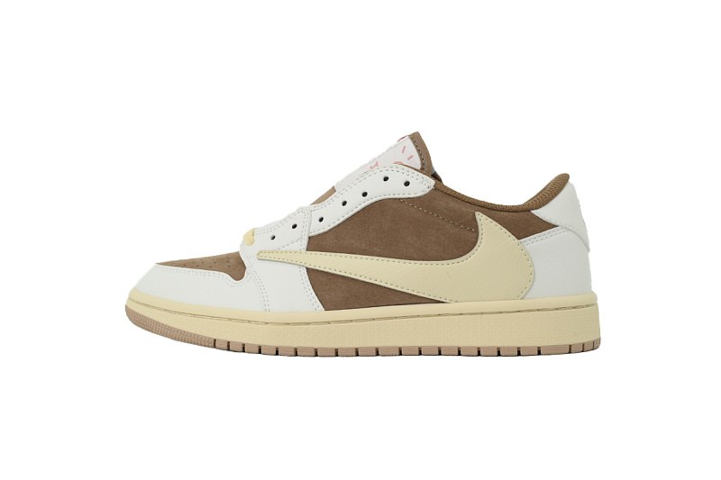 【AA1TA】白粉棕 乔丹1代低帮 DM7866-106 Travis Scott × Nike Air Jordan 1 Low OG SP "Sail/Shy Pink"