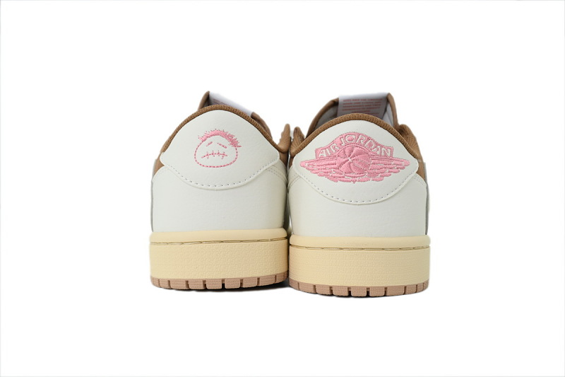 【AA1TA】白粉棕 乔丹1代低帮 DM7866-106 Travis Scott × Nike Air Jordan 1 Low OG SP "Sail/Shy Pink"