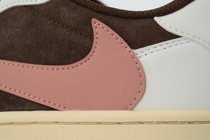 【AA1TA】棕粉 乔丹1代低帮 DZ4137-206 Travis Scott x Air Jordan 1 Low OG “Dark Pony/Pink Oxford”
