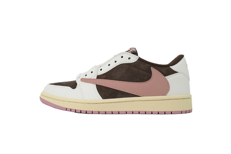 【AA1TA】棕粉 乔丹1代低帮 DZ4137-206 Travis Scott x Air Jordan 1 Low OG “Dark Pony/Pink Oxford”