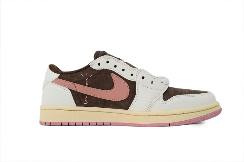 【AA1TA】棕粉 乔丹1代低帮 DZ4137-206 Travis Scott x Air Jordan 1 Low OG “Dark Pony/Pink Oxford”