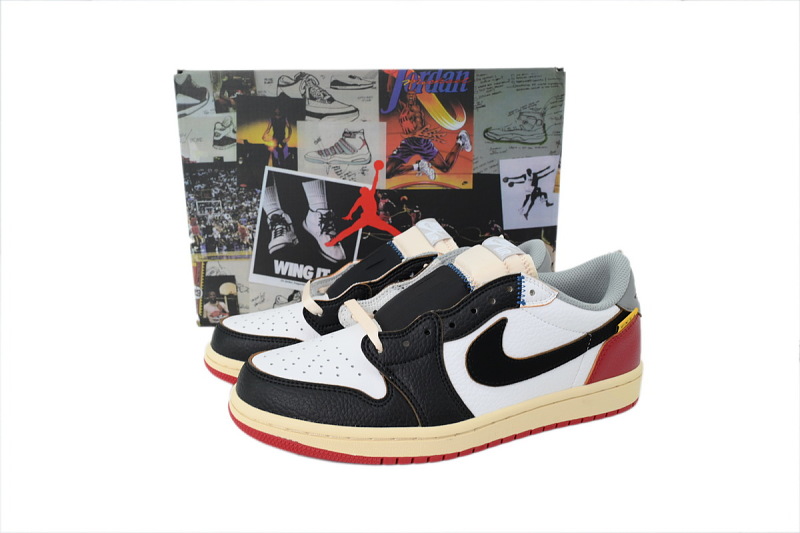 【AA1TA】黑红 乔丹1代低帮 HV8566-106 Union LA x AJ 1 Retro Low Black Toe