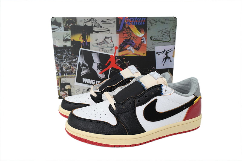 【AA1TA】黑红 乔丹1代低帮 HV8566-106 Union LA x AJ 1 Retro Low Black Toe