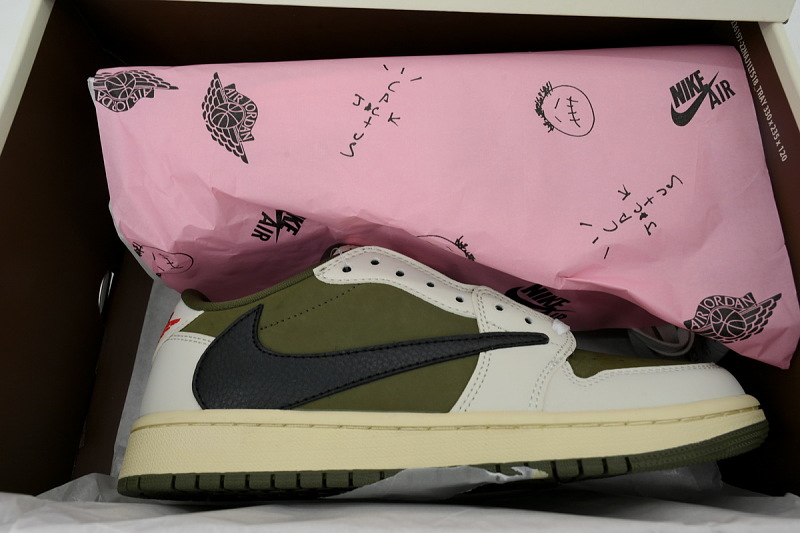 【AA1TA】米绿 乔丹1代低帮 DM7866-200 Travis Scott x Air Jordan 1 Retro Low OG SP 'Reverse Olive /Medium Olive