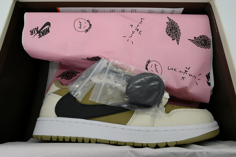 【AA1TA】高尔夫 乔丹1代低帮 FZ3124-200 Travis Scott x Air Jordan 1 Low Golf 'Neutral Olive'